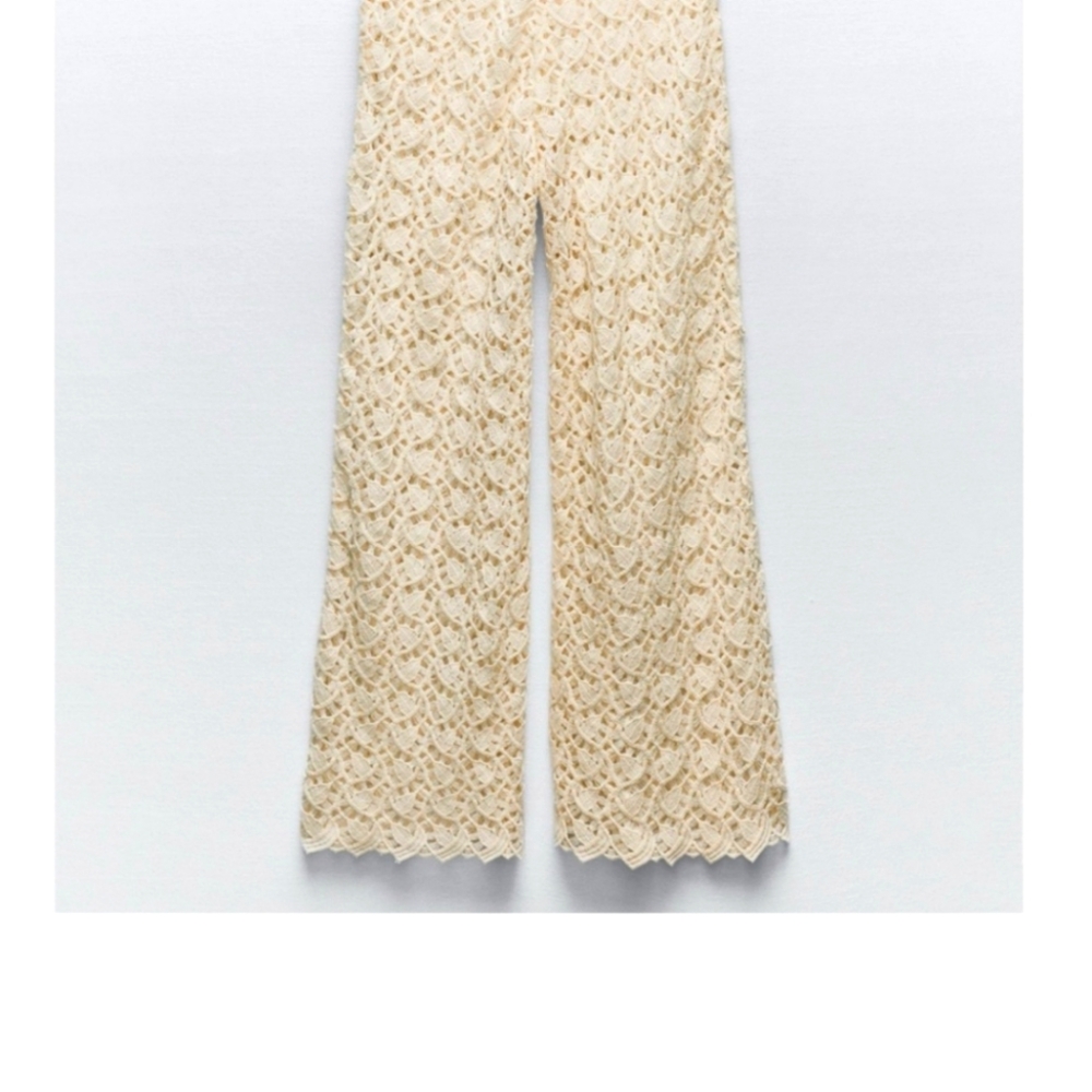 Zara lace crochet pants
